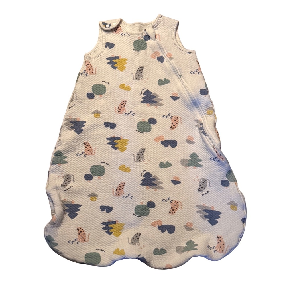 DuoMiaoMiao Quilted Cotton Baby Sleep Sack Leopard Tree Print Size L 90cm